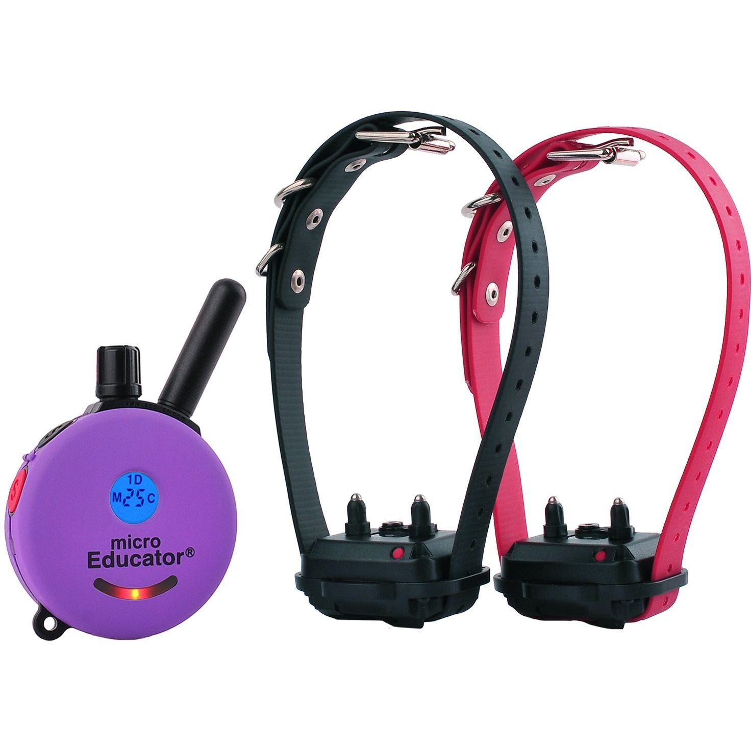 E-Collar Technologies ME-302 Micro Educator 2-Dog Remote Training Collar Set with Transmitter and Receivers