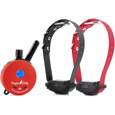 E-Collar Technologies PG-302 Pager Only 2-Dog Remote Training Collar Set with Transmitter and Receiver