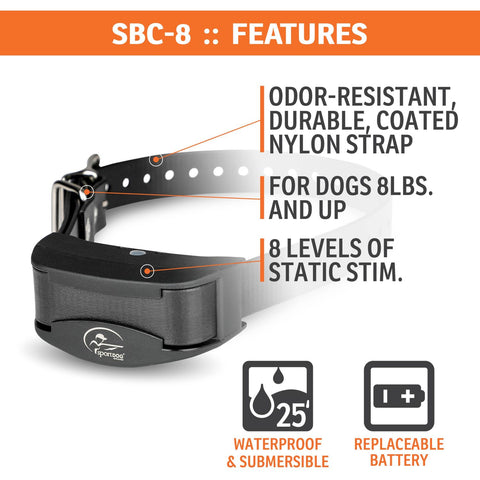 SportDOG SBC-8 No Bark Remote Training Collar Features