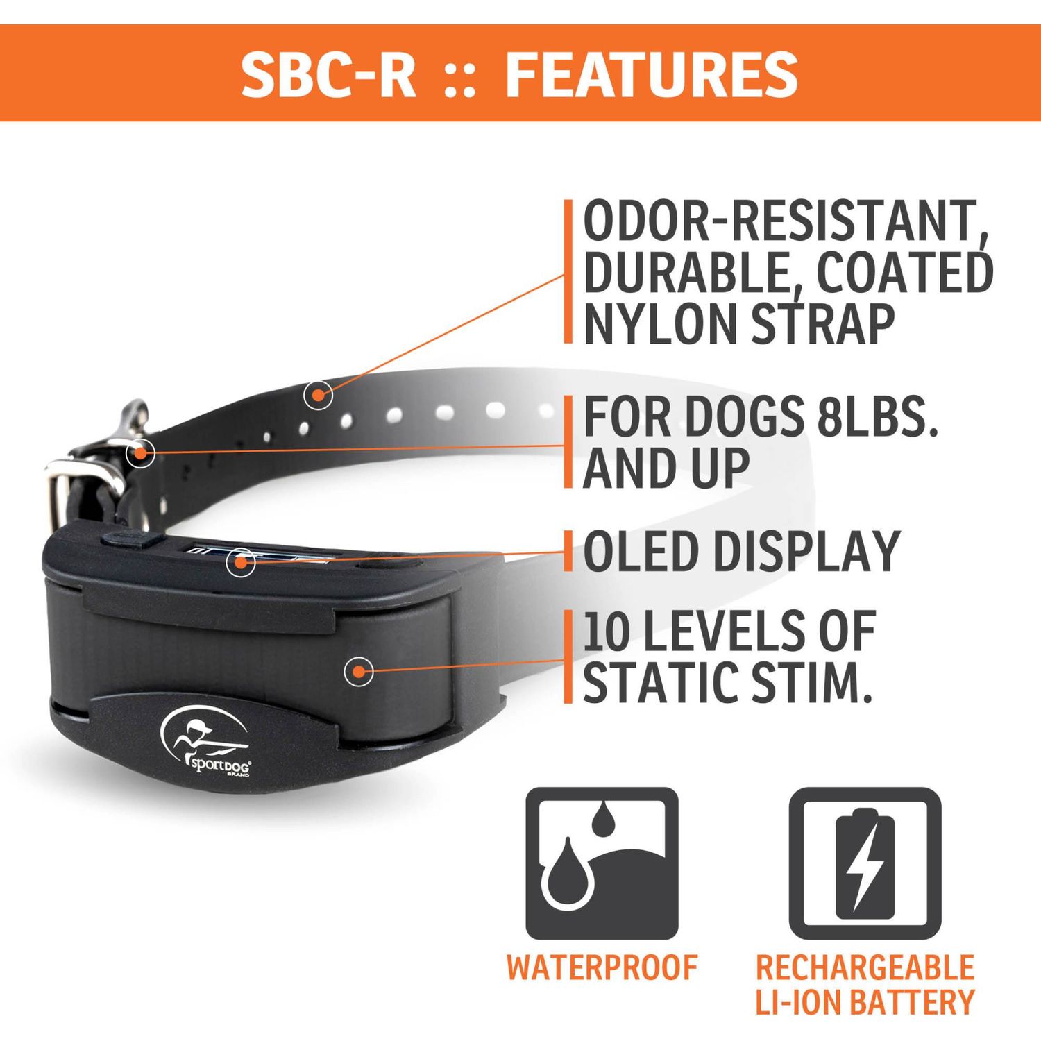SportDOG SBC-R No Bark Remote Training Collar Features