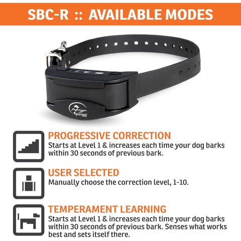 SportDOG SBC-R No Bark Remote Training Collar Modes