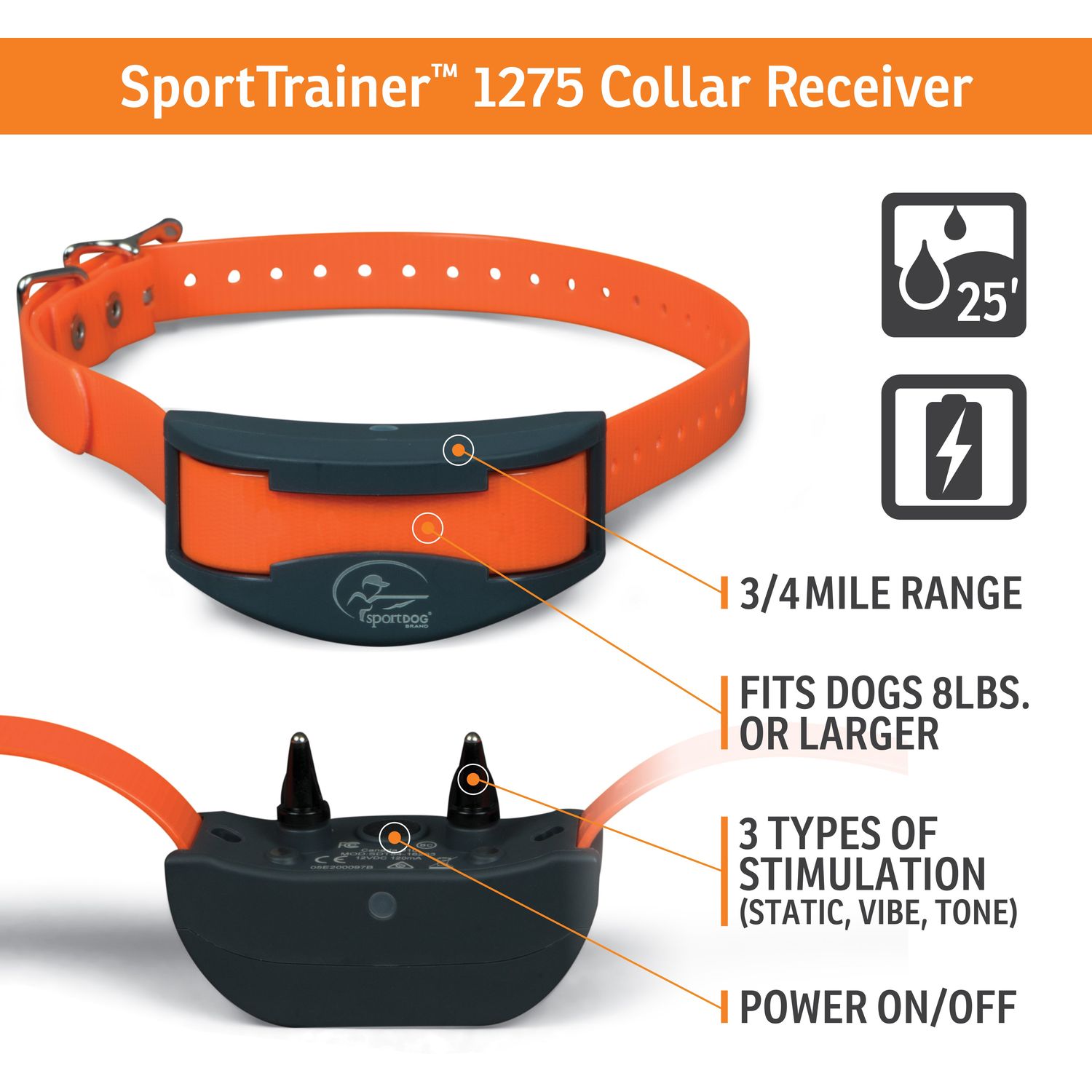 SportDOG SD1275E (Orange) SportTrainer 1275 3/4 Mile Remote T
