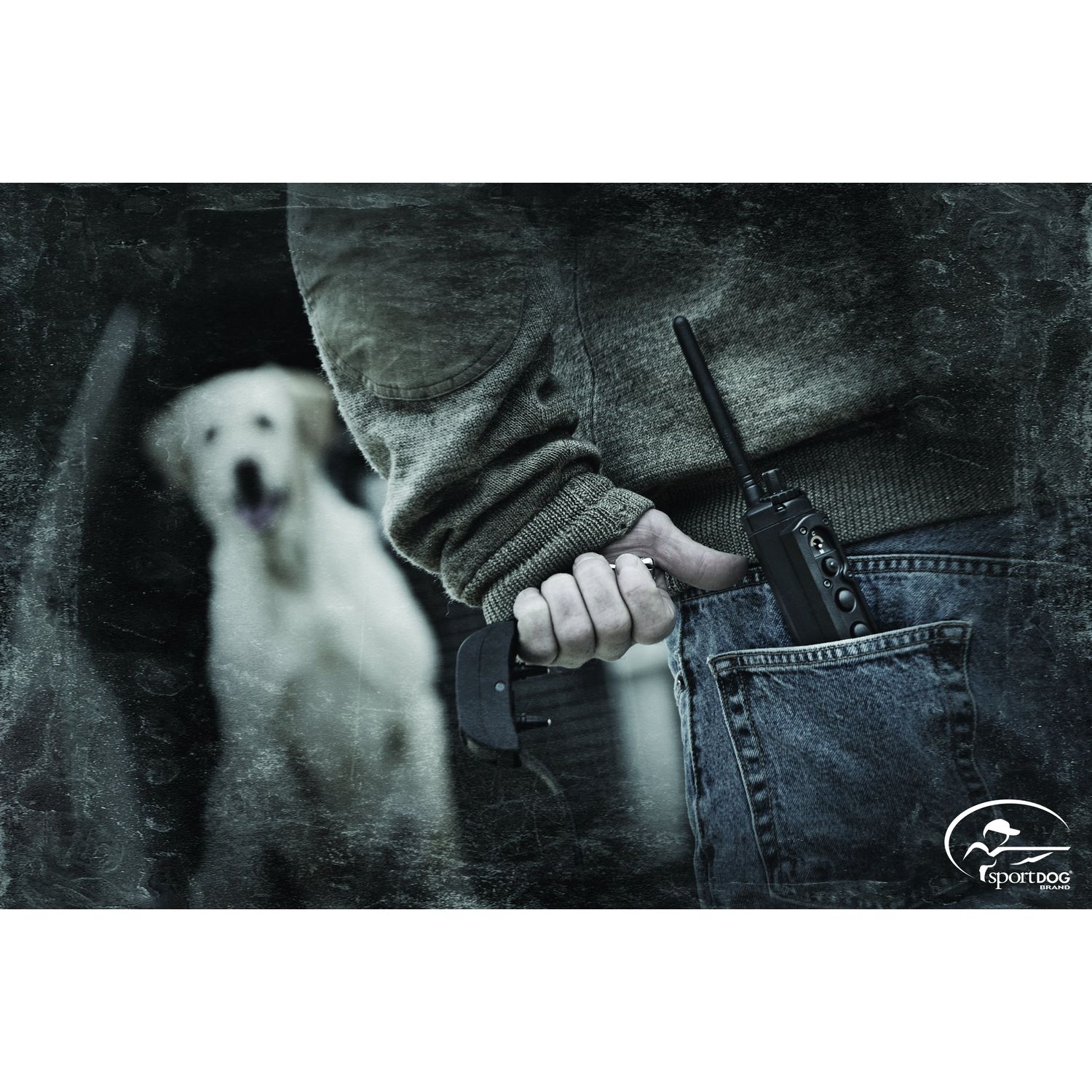 SportDOG SD-2525 Person Holding ProHunter Remote Training Collar and Transmitter