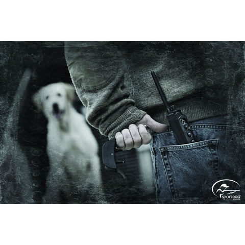 SportDOG SD-2525 Person Holding ProHunter Remote Training Collar and Transmitter