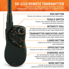 SportDOG SD-3225 HoundHunter Remote Training Collar Transmitter Features