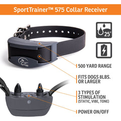 SportDOG SD-575 Black SportTrainer Remote Training Collar Receiver Features