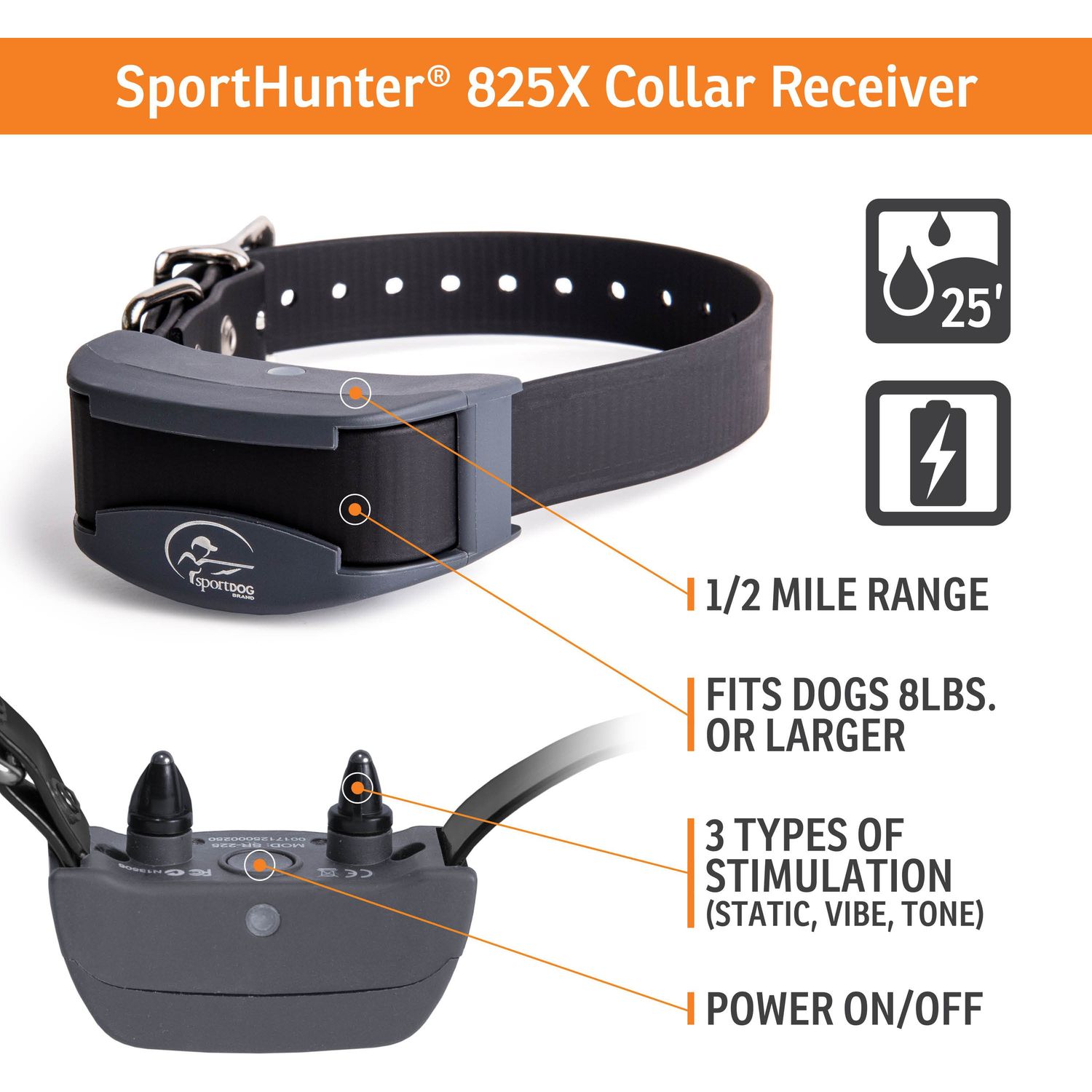 SportDOG - SD-825X - SportHunter 825X - 1/2 Mile - Remote Training Col ...