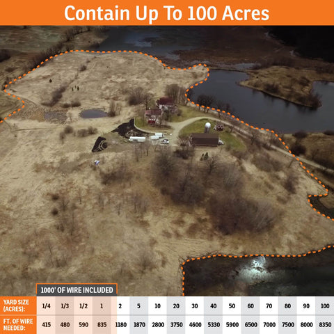 SportDOG SDF-100C Rechargeable In-Ground Fence System Range - 100 Acres