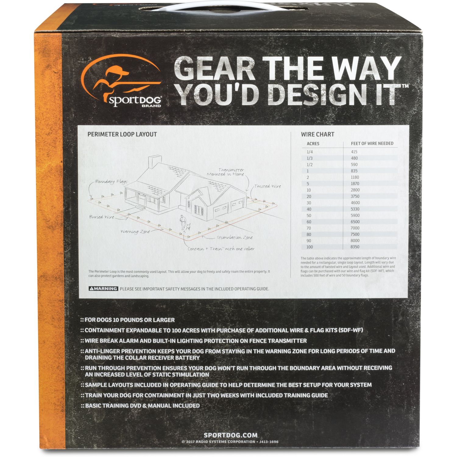 SportDOG SDF-CT Back of Contain + Train In-Ground Fence System Package