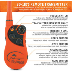 SportDOG-SportDOG - SD-1875 - UplandHunter 1875 - 1 Mile - Remote Training Collar