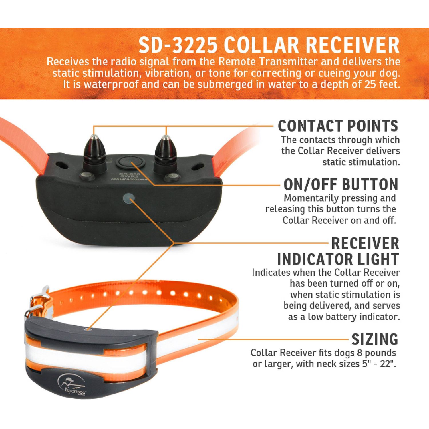 SportDOG-SportDOG - SD-3225 - HoundHunter 3225 - 2 Miles - Remote Training Collar