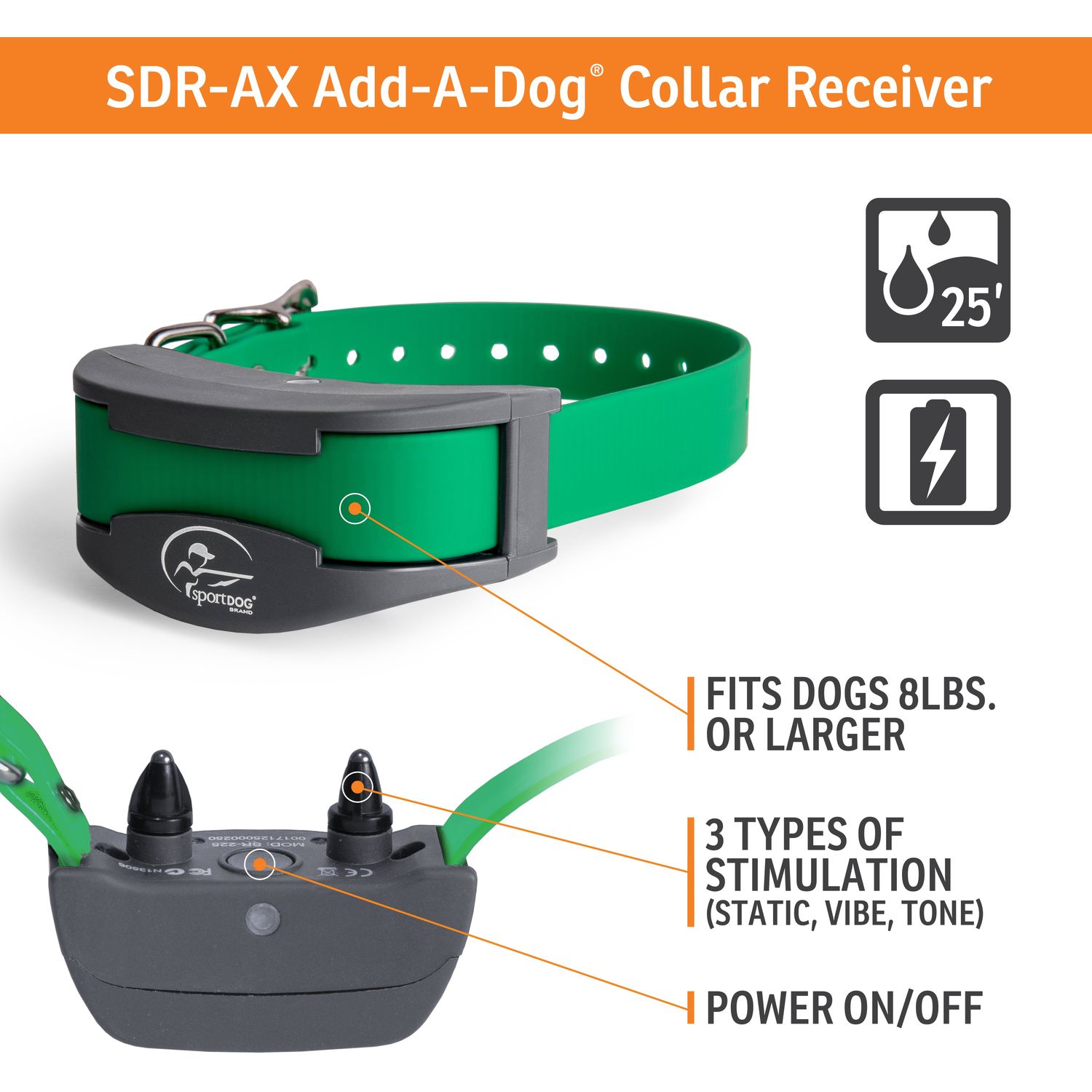 SportDOG-SportDOG - SDR-AX - SPORTHUNTER 1225X/1825X ADD-A-DOG COLLAR - Additional Collar