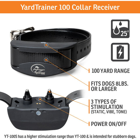 SportDOG YT-100 YardTrainer Remote Training Collar Receiver Features