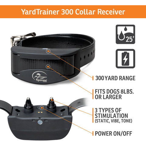 SportDOG YT-300 YardTrainer Remote Training Collar Receiver Features